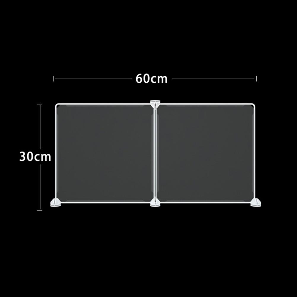 Excellent Partition Board Clip Assemble Resin Desktop Board Accessories Divider Screen Partition Screen: Clear 30x60cm