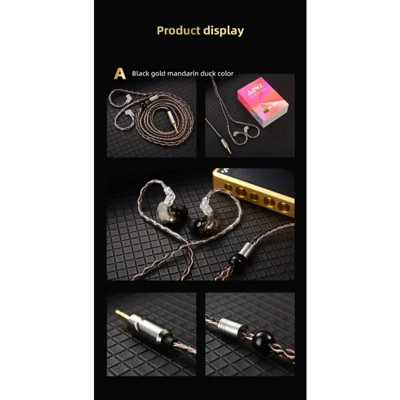 QKZ T1 8-adriges TC versilbertes Hifi-Kopfhörer-aktualisieren-Kabel MMCX/2Stift-Anschluss zur Verwendung für QKZ ZXN ZXT ZXD ZX2 ZAX2 ZX1 ZX3