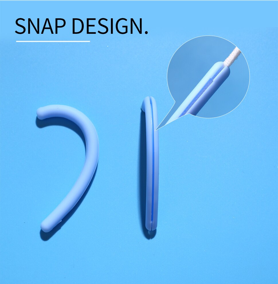 Anti-Slip Silicone Mask Ear Protector Ear Caps Ear Cover Extension Hook Soft Mask Ear Caps muffs Holder Accessories: 2 pair -Light blue