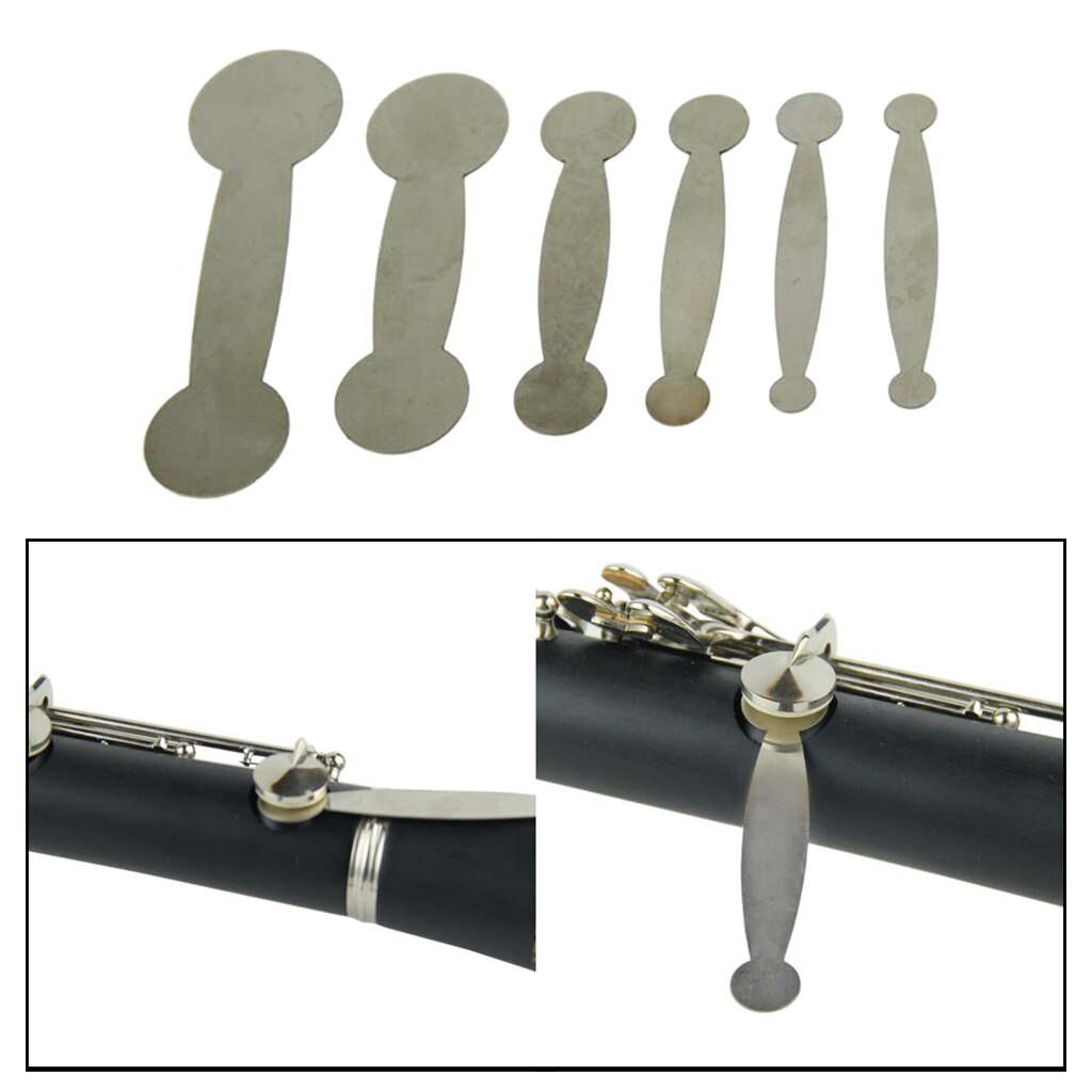 6 Pieces Clarinet Pads Repair Tools for Adjusting Clarinet Tube Button Maintanance Parts Replacement