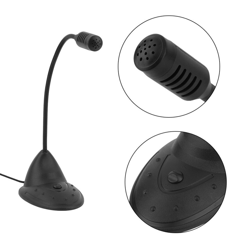 Wired computer microphone with clear voice and video chat for desktop computers and laptops