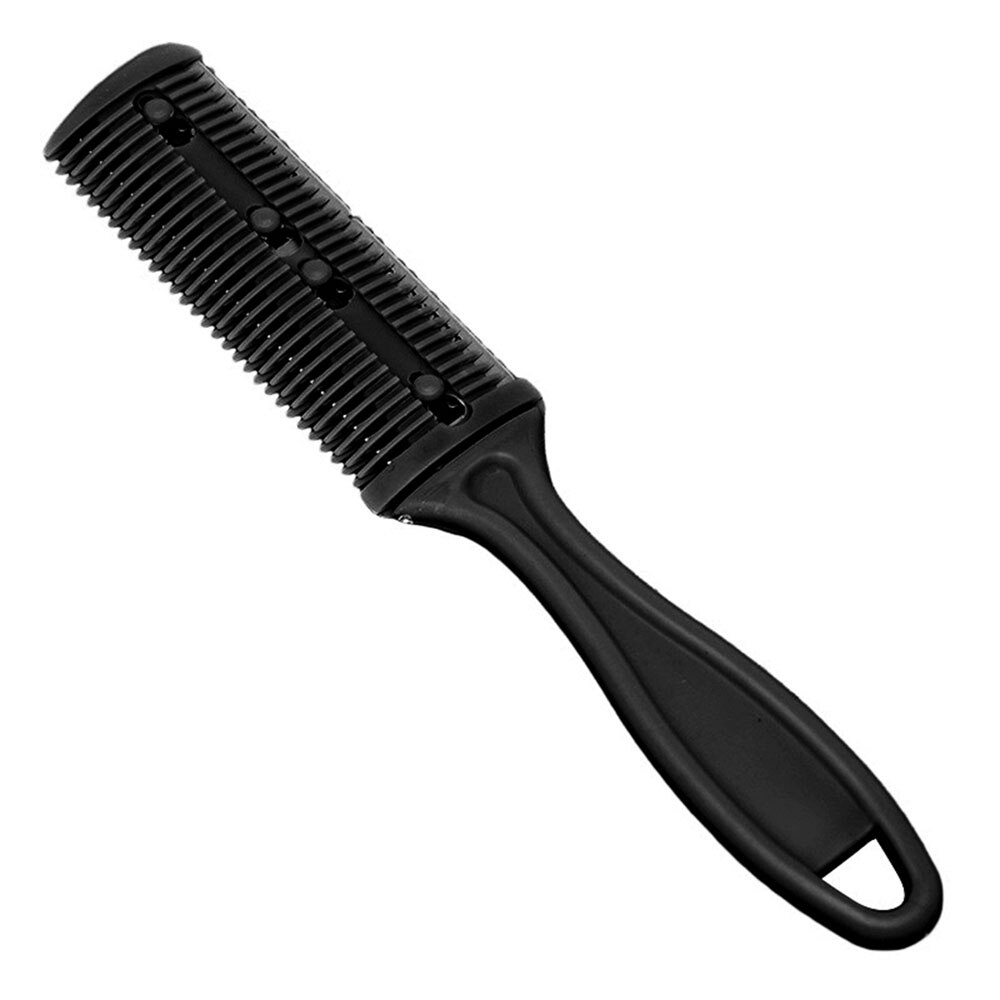 1 stk dobbeltsidet hårklipning kam hårklipper udtynding knækket hår hår udtyndende barberkniv kam frisørtrimmer: 1