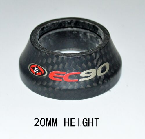 Horquilla espaciadora para bicicleta, pieza de fibra de carbono mate, sin logotipo, 20mm, 30mm, 40mm: YELLOW
