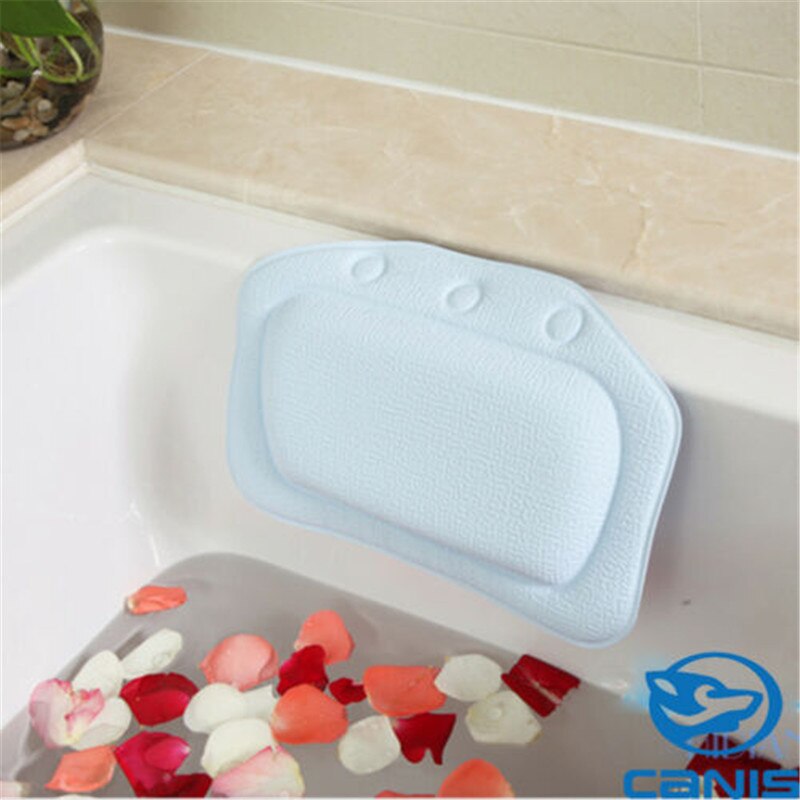 21*31cm SPA Bath Pillow Home Bathtub Pillow PVC Neck Bathtub Cushion Soft Headrest Suction Cup Bath tub Pillow Accessories