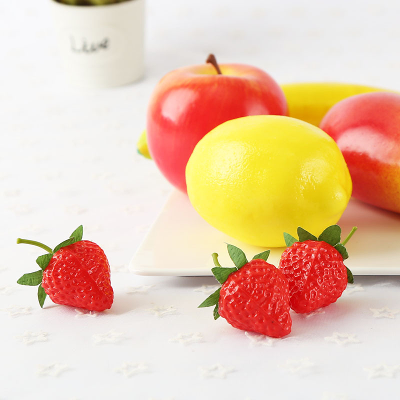 Simulation Strawberry Plastic Foam Model Decor Simulation Fruit Home Furnishing Soft Decoration Decor Photography Props 20PC
