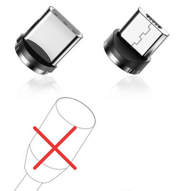 Cable magnético macho Cable USB Jack adaptador para enchufes tipo C Android cargador USB de carga rápida Cable macho