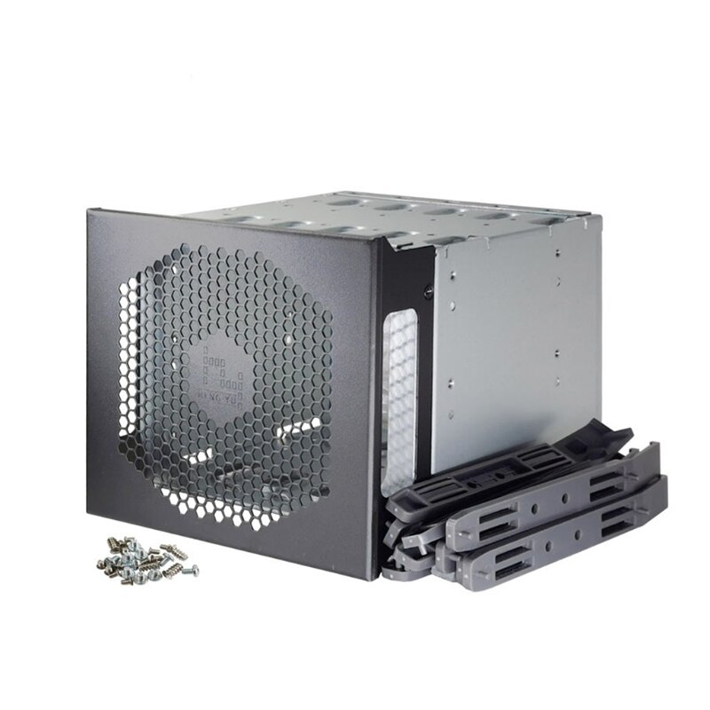 5inch to 5 X 3.5in Rack Stainless Steel Hard Drive Cage for Desktop Computer SATA HDD Cage Hard Drive Tray Rack