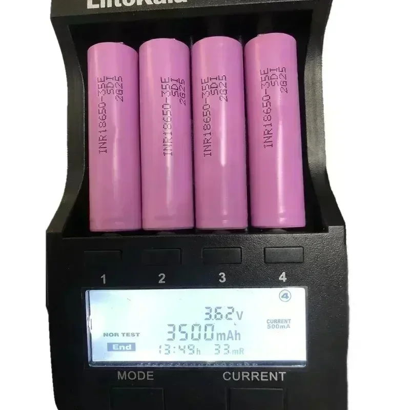18650 superventas 100% Original 18650 3,7 V Li-Ion 3500MAH 25A descarga INR 35E destornillador linterna batería recargable