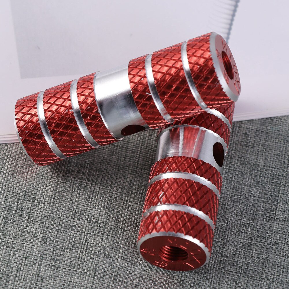 Een paar aluminiumlegering fiets cilinder stoel as stunt pegs voor mountainbike (zwart)