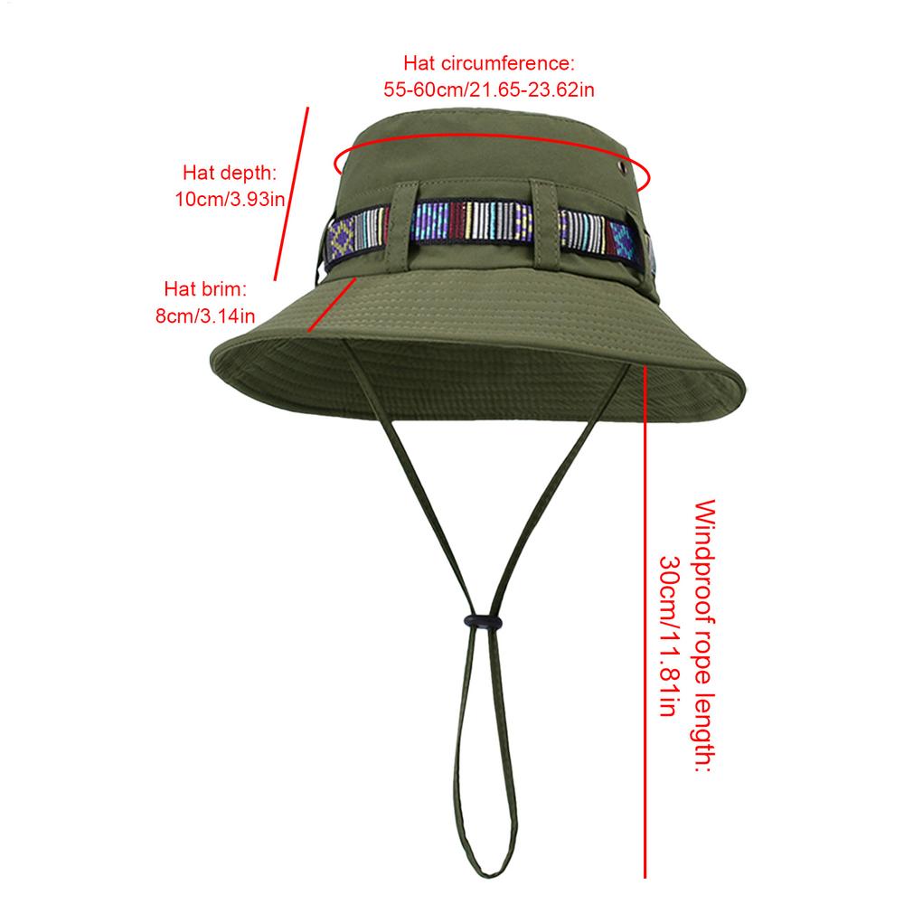 Fishing Hat For Men Sun Protection Windproof Sun Hat Men Fisherman Hat Wide Brim Bucket Hat For Camping Gardening Beach