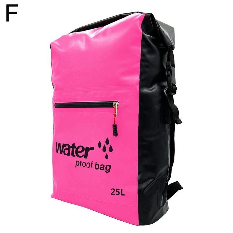 Bolsa de natación impermeable para exteriores, mochila de almacenamiento de 25L, para Rafting, canoa, kayak, río, 530g: F