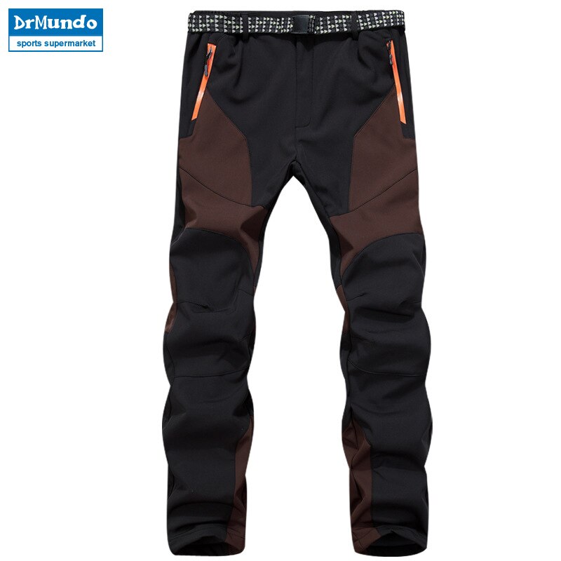 Winter solft shell pants men ski pants men plus size waterproof snow pants thicken fleece hiking pant snowboard trousers