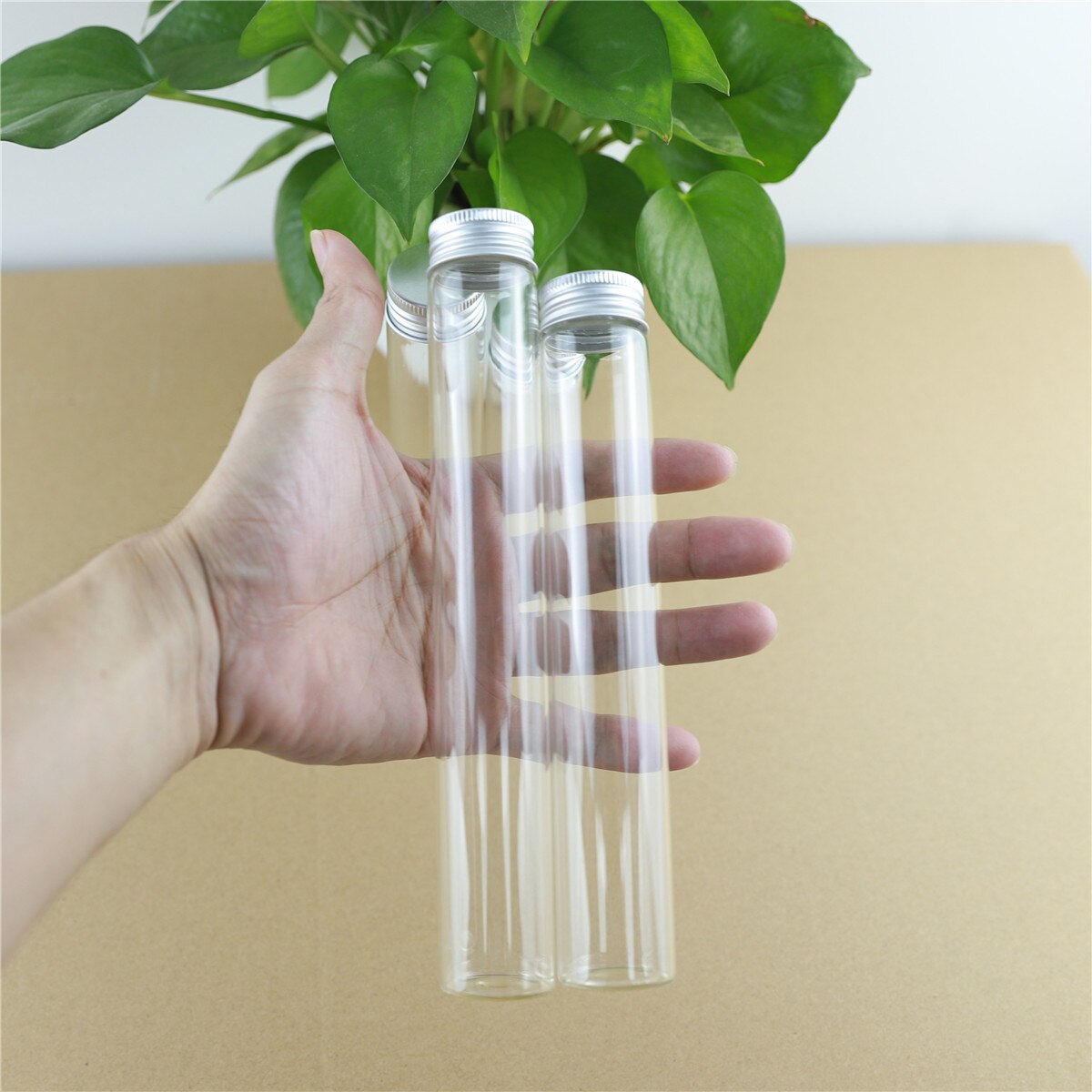 12 Stks/partij 60Ml/80Ml/100Ml/110Ml Glazen Flessen Aluminium Cap Leuke Jar Flesjes diy Craft Container Transparante Parfumflesjes