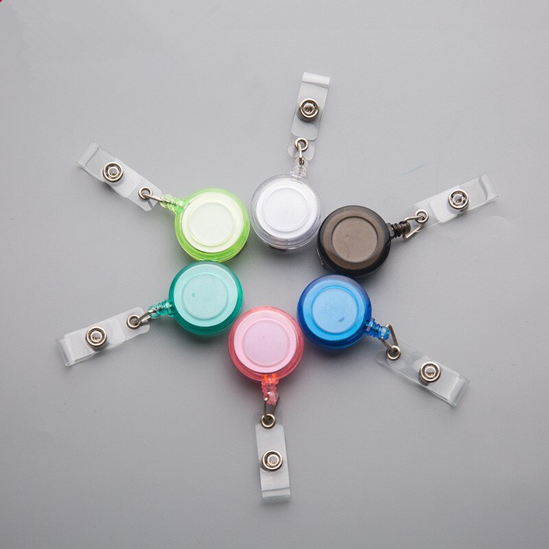 Etya slik farve id-kort navneskilt holdere anti-tabt klip kontor kvinder mænd studiekort rulle udtrækkelig badge holder klip