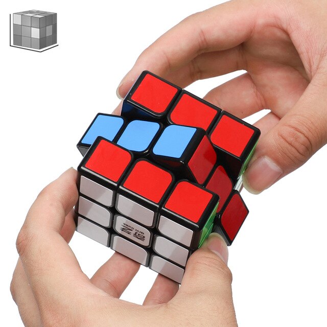 Qiyi 3*3*3 Cubo Professionale Cubo Magico Speedcube Puzzle Magia Cubi Educativo Cubo Di Puzzle Giocattoli Per I Bambini giocattoli Per Adulti: Cielo Blu