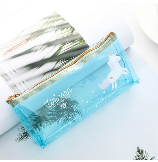 Jelly Pencil Case Unicorn Gel Cute School Supplies Stationery School Cute Pencil Box Pencilcase Pencil Bag: H