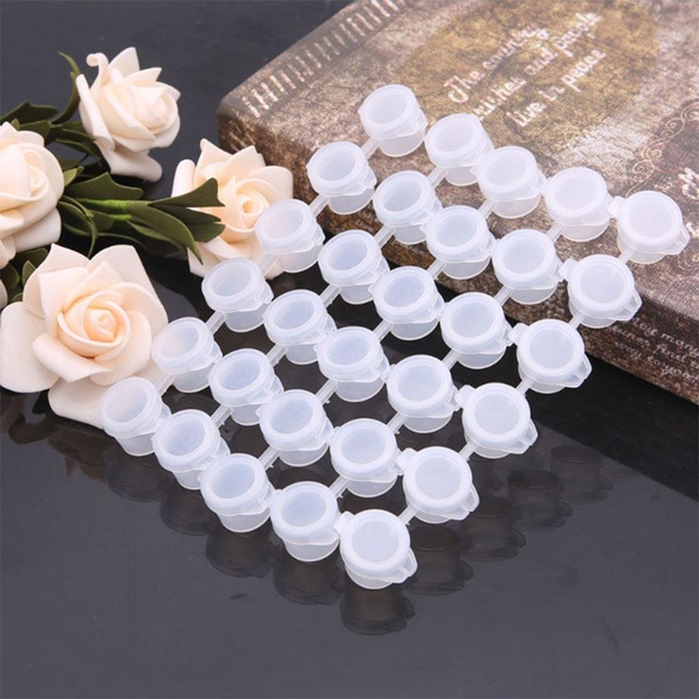 Botes vacíos de 3ml para almacenamiento de pinturas, Mini caja de pintura, contenedor de plástico para almacenar pigmentos, herramienta de dibujo artesanal, 6 botes