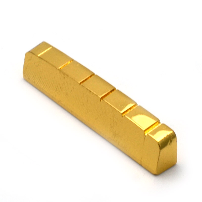 6 String Brass Gold Plated Electric Guitar Nut 42MM 43MM: Burgundy