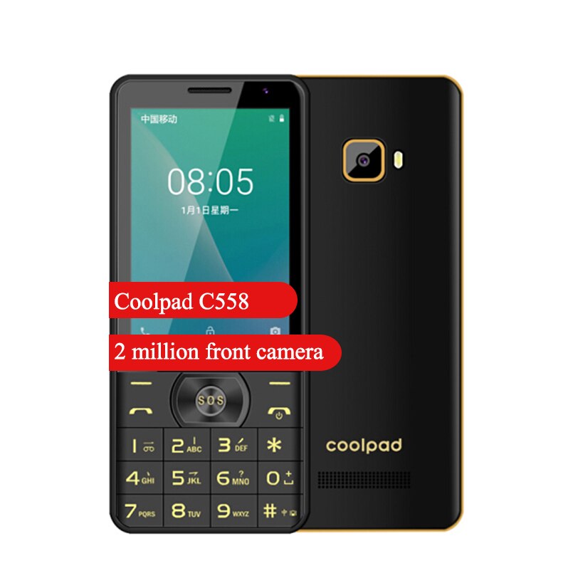 Coolpad c558 4g smartphone 1gb ram 8gb rom 3.5 polegada dupla sim 1800mah 2mp câmera traseira cpu mtk6739 celular