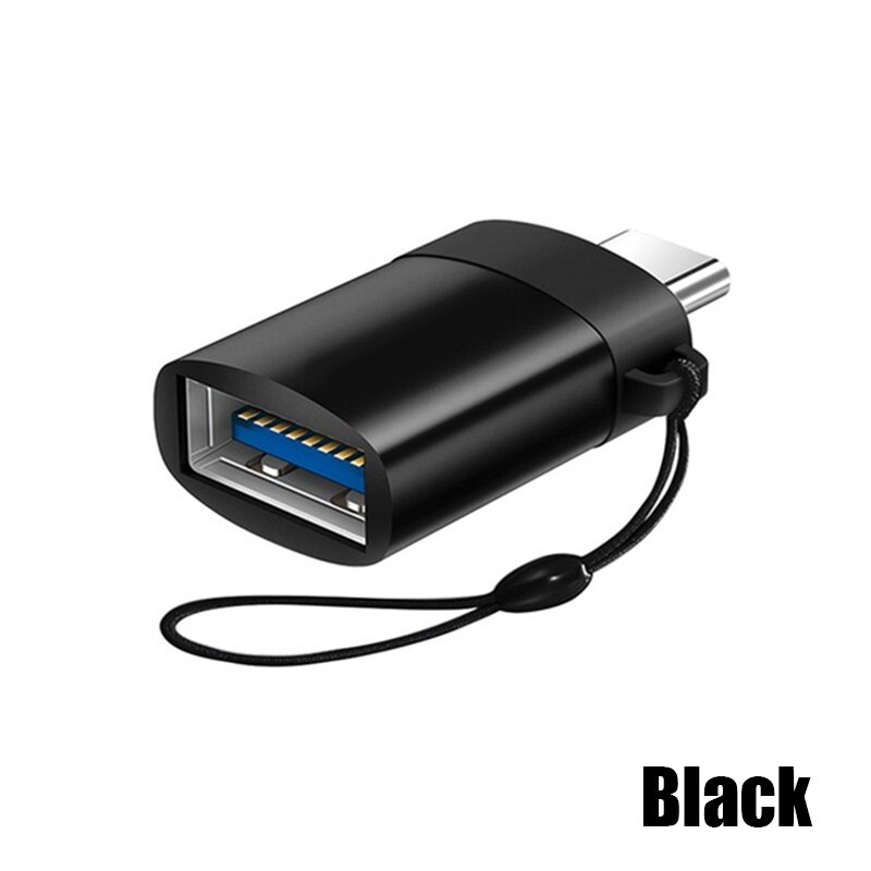 Usb C Male Naar Micro Usb Vrouwelijke Kabel Converters Usb Naar Type-C Otg Op Huawei Macbook Samsung Galaxy laptop Usb Type C Otg Adapter: Black