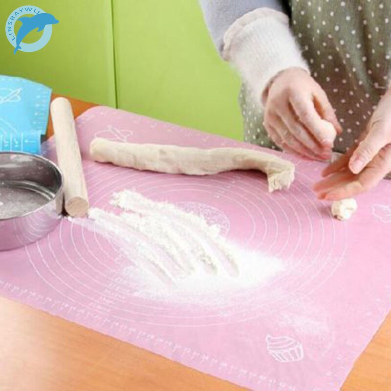 Linsbaywu Silicone Rolling Cut Mat Fondant Clay Pastry Icing Deeg Cake Tool Sugarcraft 1HAC #356