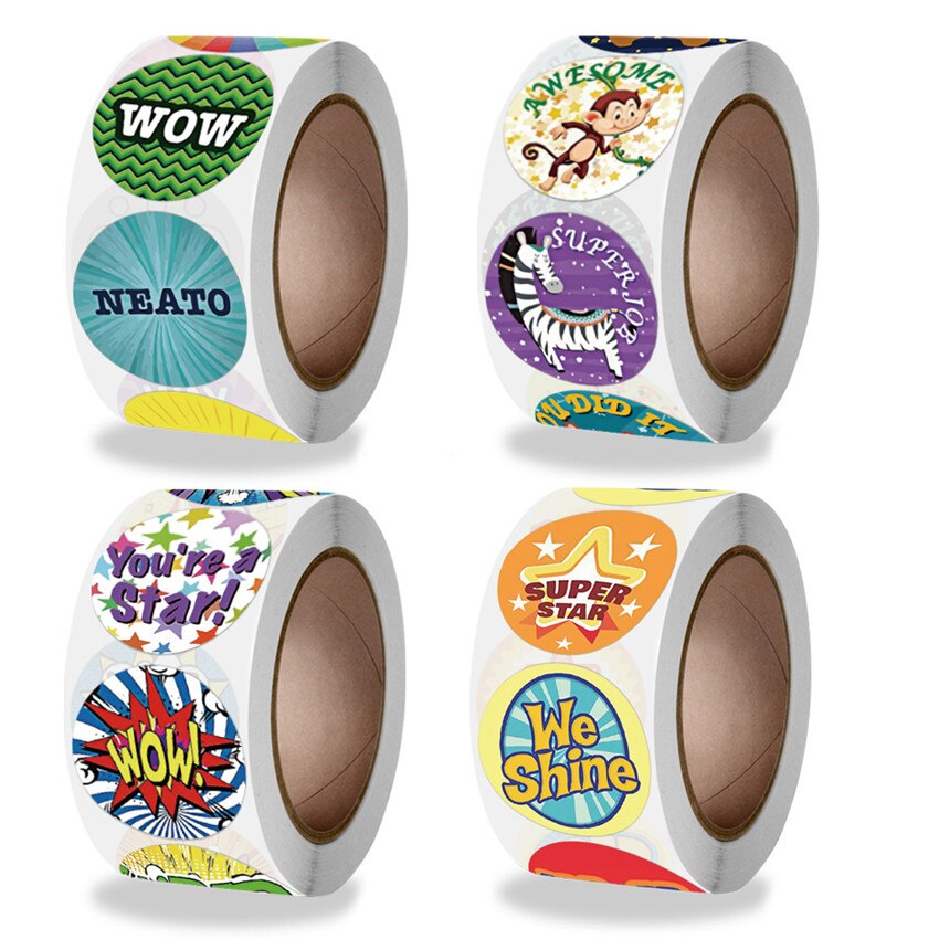 Cute Reward Students Stickers for Teachers and Parents School Motivational Stickers Classroom Supplies decor Sealing label