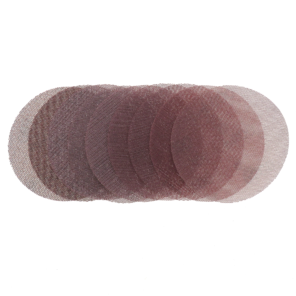5 Inch Mesh Sanding Discs 10 Pcs 125mm Hook & Loop Abrasive Multifunctional Sandpaper for Polishing Materials Wood Stone