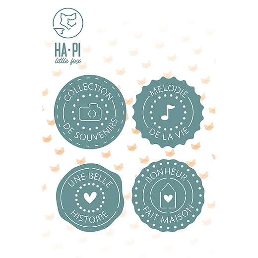 Genomskinlig stämpel och skärverktyg scrapbooking fotoalbum klippverktyg pysselmaterial papperskort mall dekoration pappershantverk: Marinblå