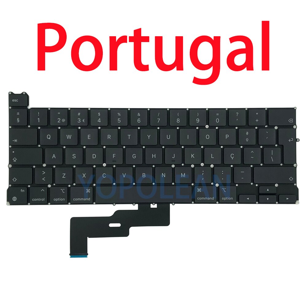 Nowa klawiatura A2338 dla Macbook Pro Retina 13 &quot;M1 A2338 wymiana klawiatury laptopa US UK ES FR RU DE PT układ 2020 rok: Portugal
