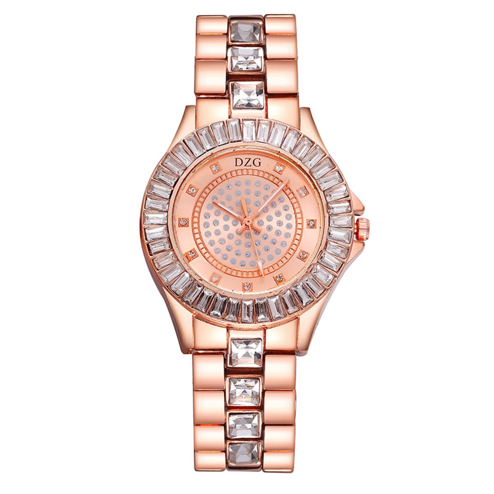 Mode Dame Quartz Horloge Luxe Casual Crystal Armband Horloges Vrouwelijke Heldere Diamant Band Band Horloges Relogio Feminino: Rose