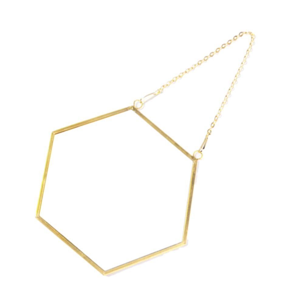 Miroir Hexagonal en laiton doré de forme géométrique, décoration nordique minimaliste pour la maison, miroir de salle de bains, miroir d'entrée, miroir de maquillage