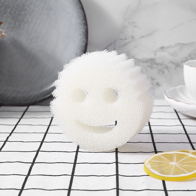 Brosse éponge magique Smiley, lave-vaisselle, , outils de nettoyage pour la cuisine et la maison, tampon à récurer puissant,: B