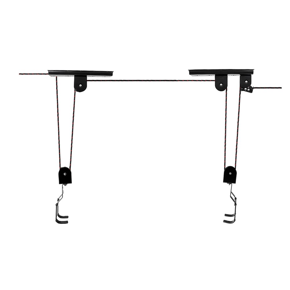 Bike Lift Pulley Hook Garage Ceiling Metal Bicycle Display Hanging Storage Rack The product does not take up space, and can save: Default Title