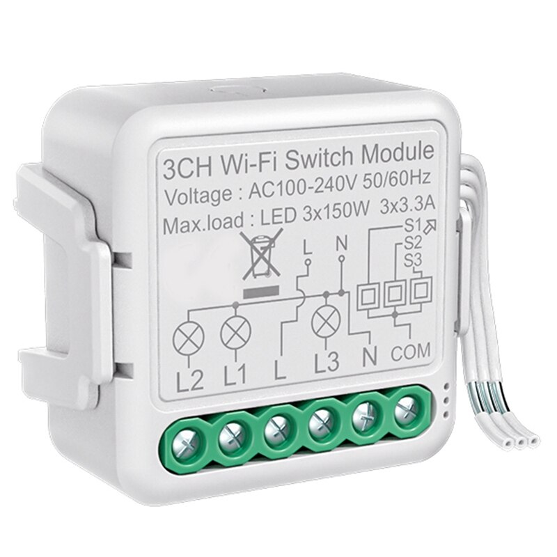 Tuya Wifi Switch Module Met Dual Way Control, Smart Leven Smart Home Interruptor Werk Voor Alexa, Google Thuis