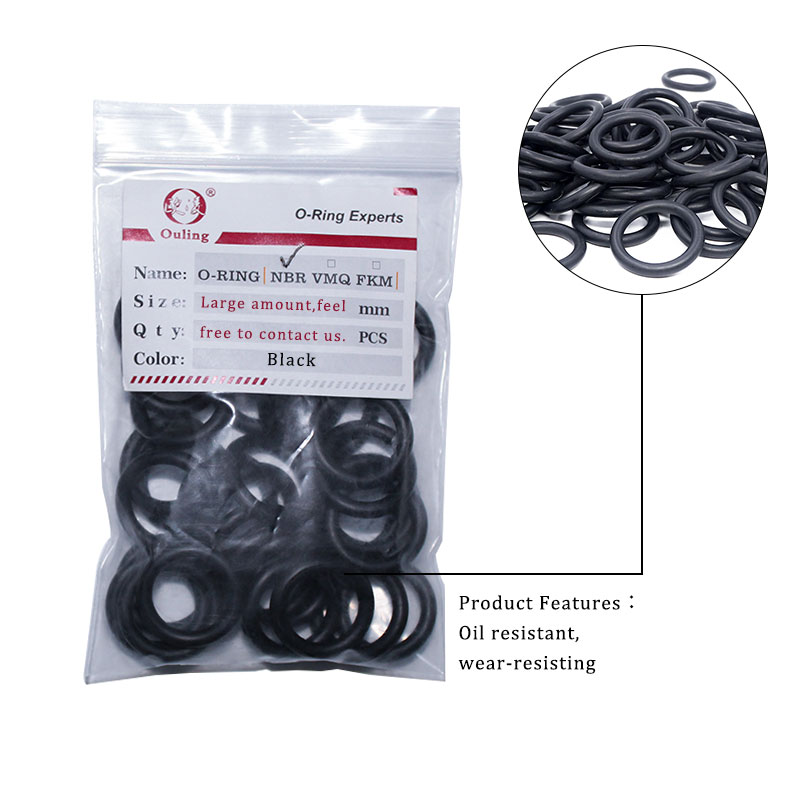 50 Stk/partij Rubber Ring Zwart Nbr Afdichting O-Ring 1Mm OD4/4.5/5/5.5/6/6.5/7/7.5/8/8.5/9/9.5/10Mm O Ring Seal Nitril Pakking Washer