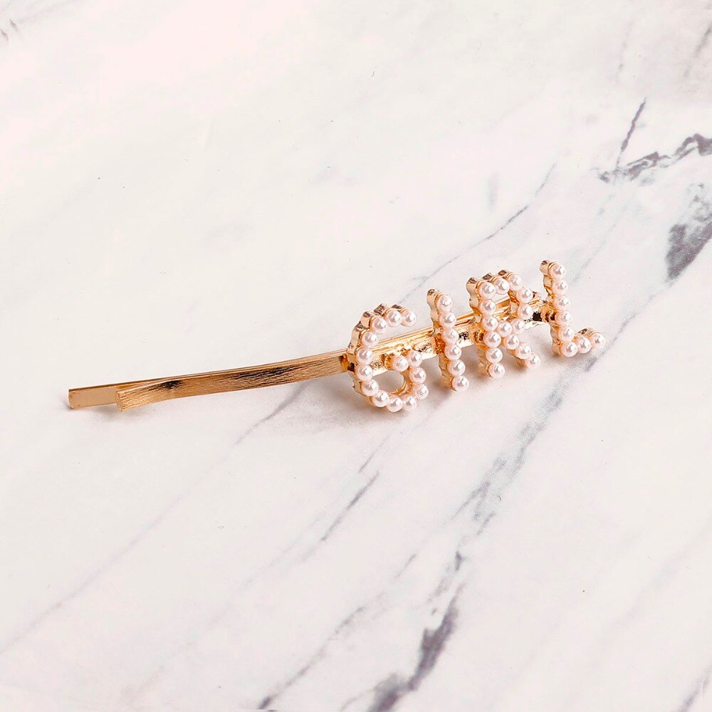 neue brief wort perle kristall haarnadel hairgrip haarspangen haar clip haarspange ornament haar zubehör