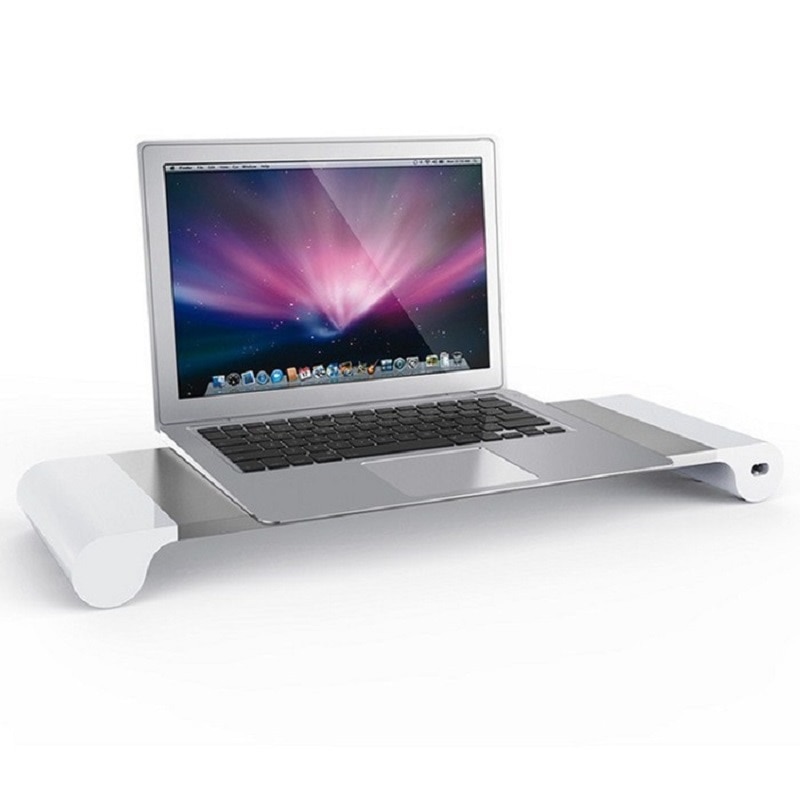 Universele Aluminium Desktop Monitor Stand Notebook Houder Laptop Antislip Bureau Riser W/4 Usb Lader Poorten Voor imac Macbook Etc