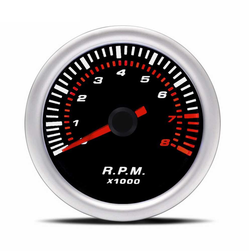 YOMI 2" 52mm Smoke lens Boost gauge bar psi Vacuum Water temp Oil temp Oil press Voltmeter Fuel level Tachometer rpm gauge: Tachometer rpm gauge