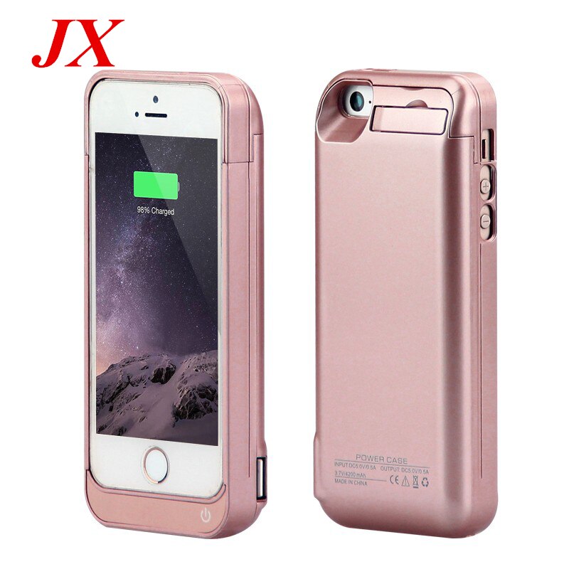 Voor Iphone 5 4s Batterij Case 4200 Mah Ultra Dunne Backup Cover Opladen Voor Iphone 5 5s Battery Case 5 se Smart Power Case Bank