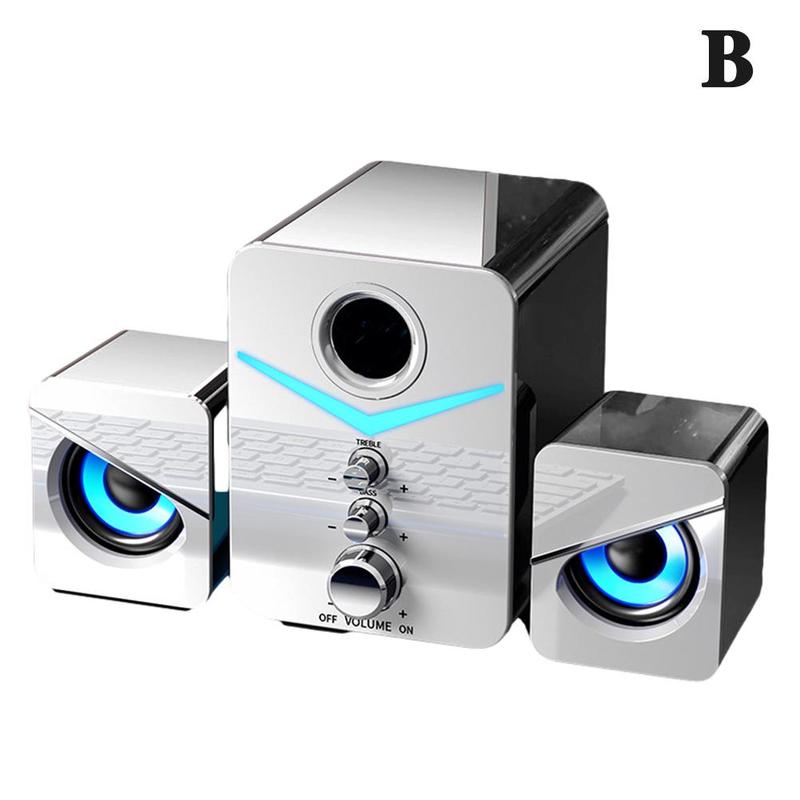 AUX Wired Bluetooth Speaker Combination Computer Speakers Theater For Laptop Box Music Player Home Sound PC Subwoofer Syste W1M6: B