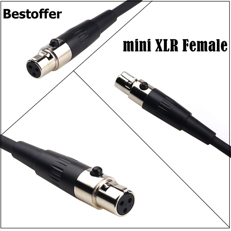 0.5M/1.5M Mini-Xlr Naar Xlr 3Pin Mannelijke Vrouwelijke Audio Microfoon Camera Kabel