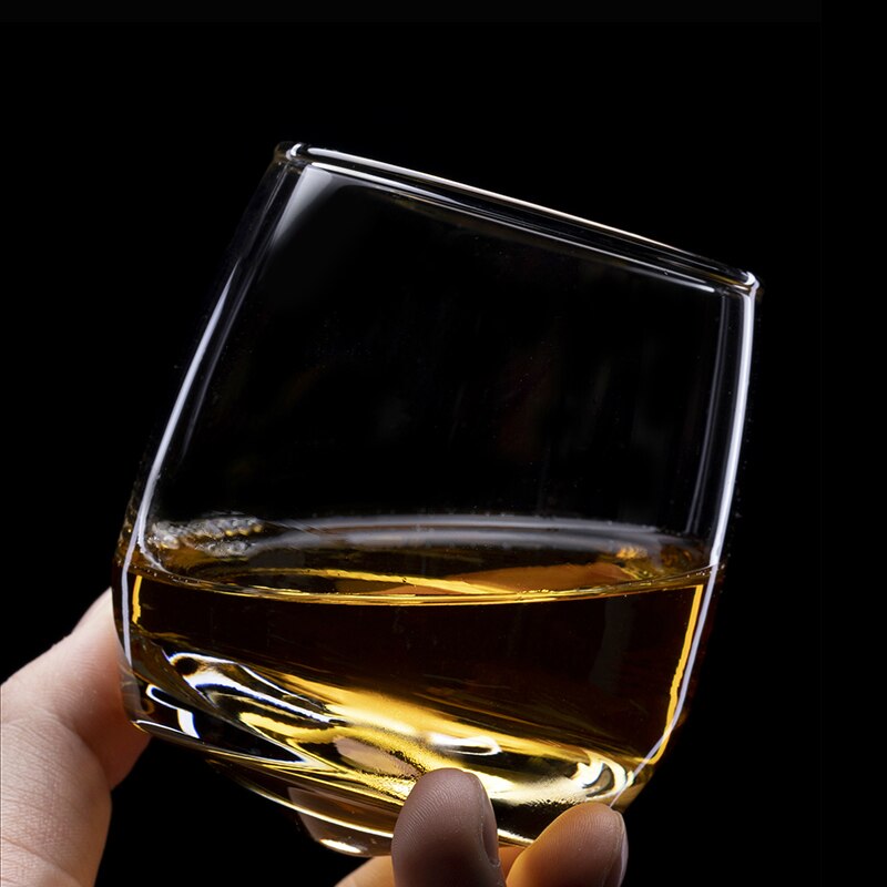 Ocean Revolving Scopperil Whiskey Tumbler Heteromorphic Cone Bottom Whipping Top Brandy Snifter Verre Spirits Whisky Rock Glass