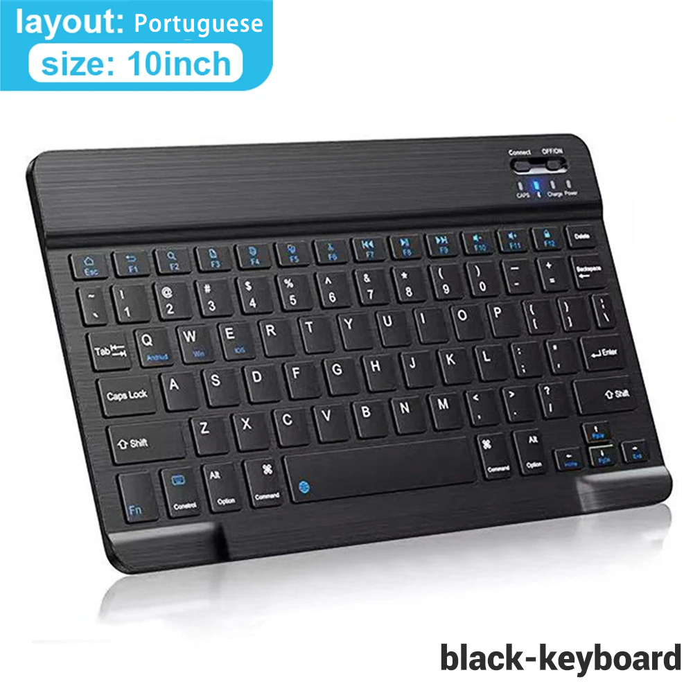 Bluetooth Drahtlose Tastatur Maus Für IOS Android Windows Tablet Für iPad Air Mini Pro Spanisch Koreanische Portugal Russische Tastatur: Lila