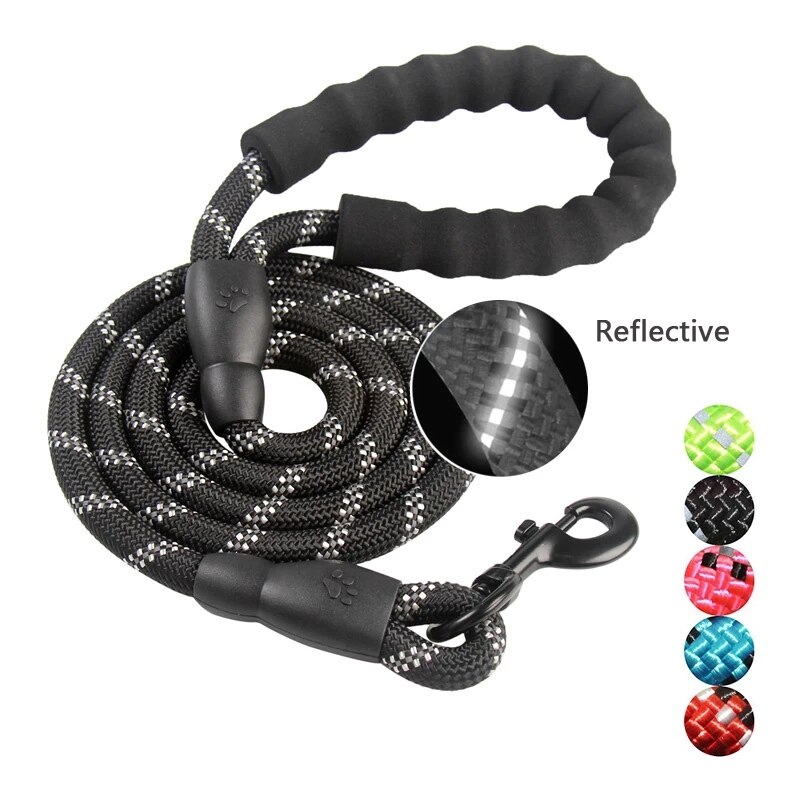 Durable Large Dog Leash Golden Retriever Medium Big Dog Collar Leashes Strong Reflective Lead Rope For Labrador Husky Rottweiler