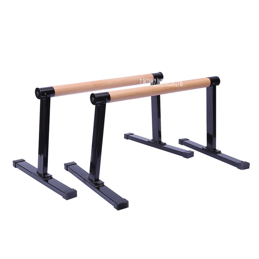 Indoor Fitness I-Shaped Push-Up Support Wood Grip Push-Up Stand Frame Outdoor Antiskid Multifunctional Handstand Parallel Rod