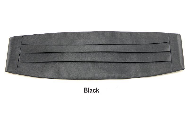 Fajín de boda para hombre, esmoquin, trajes formales, fajín de Papillon, cinturones anchos, cinturón ceremonia FOVIVA 1501: Black