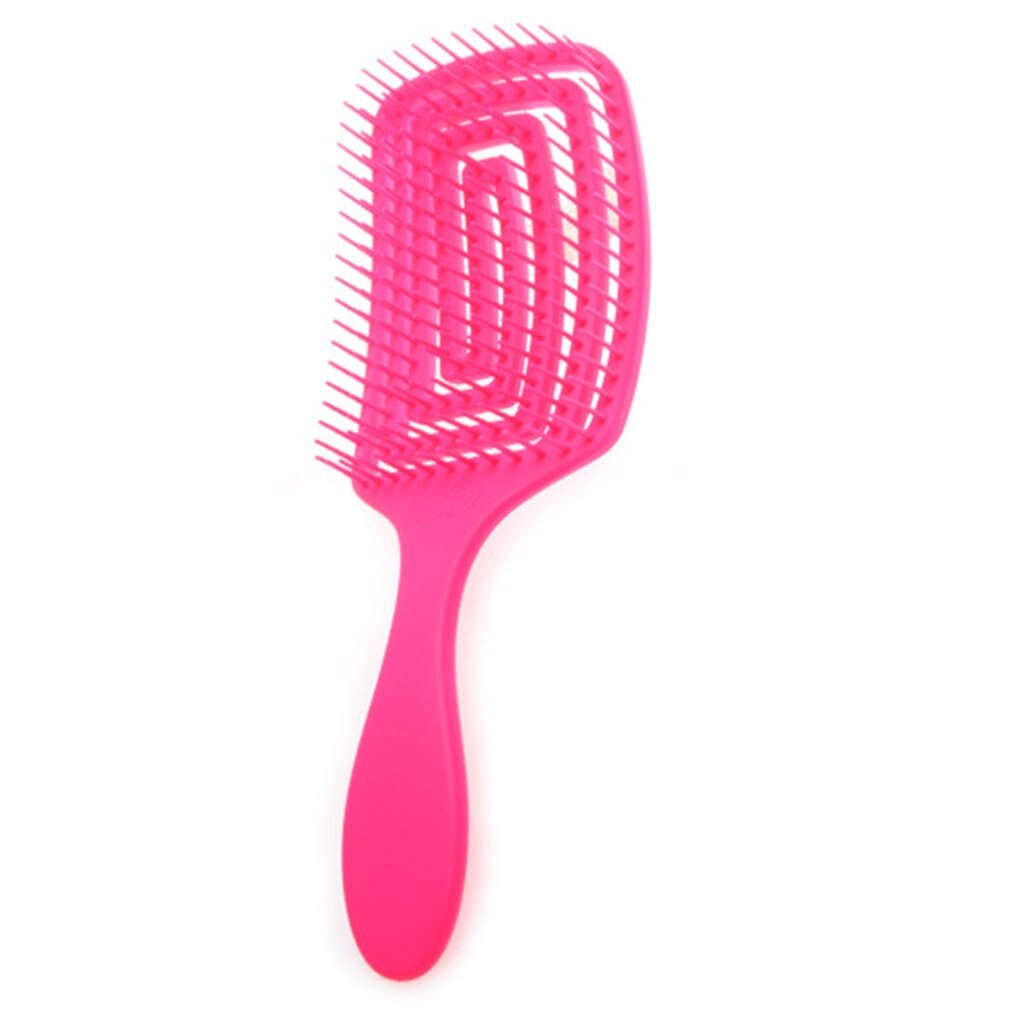 Universal Scalp Massage Comb Rebound Big Curved Comb Oil Head Shape Wide Tooth Comb Fluffy Hairdressing Comb: red