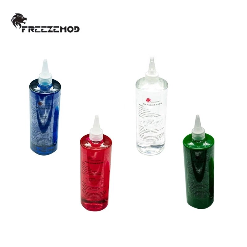 500ML Water Coolant PC Water Cooling Liquid Antu-Corrosion Deionized with 250ML Bottle Blue/Red/Green/Transparent