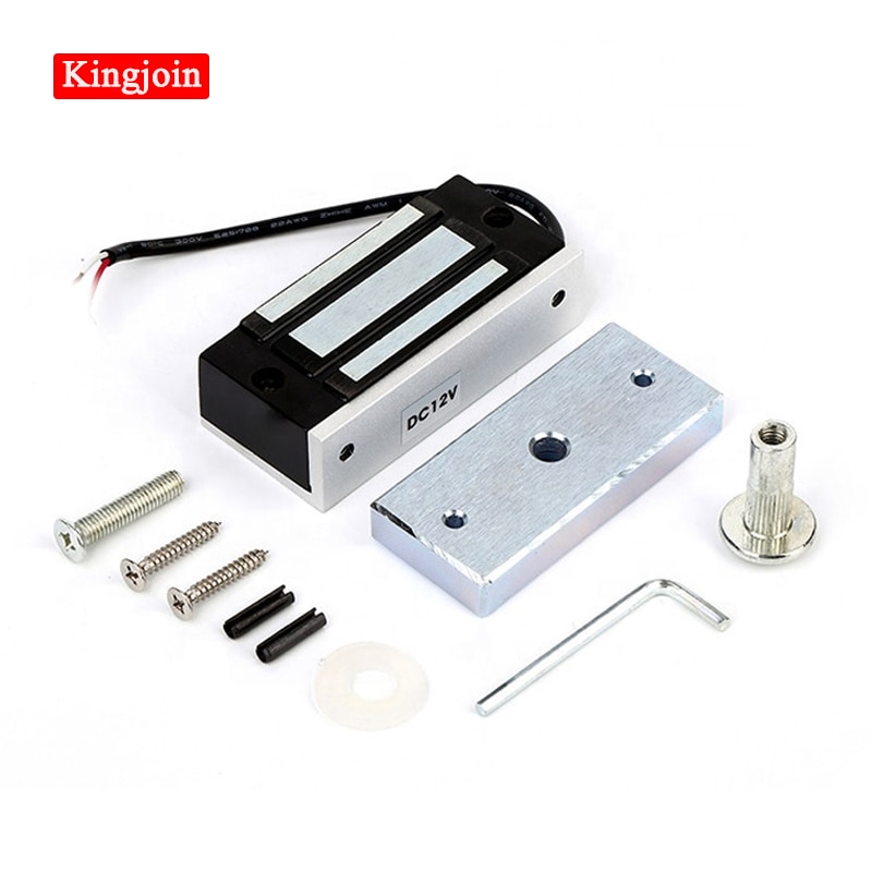 DC12V /24V electromagnetic lock magnetic lock 60Kg/100Lbs holding force for showcase cabinet door frameless glass