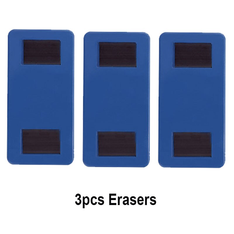 Stylo marqueur effaçable pour tableau blanc, grande capacité, bleu, vert, rouge, bleu, blanc, fournitures de bureau: 3pcs Erasers